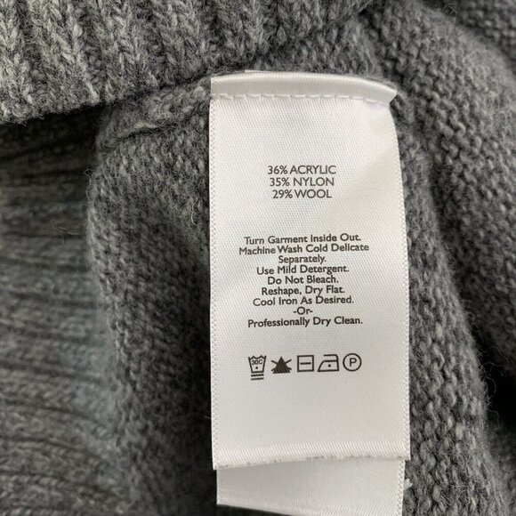 Eddie Bauer Size Large Sweater Wool Mix Fair Isle Red Blue Gray Grandpa Sweater - Picture 4 of 4